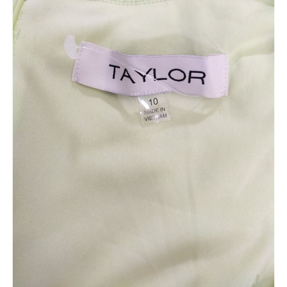 Taylor Womens Size 10 Lime Green Textured Crop Top With Back Zipper Closure, NWT - Picture 3 of 7